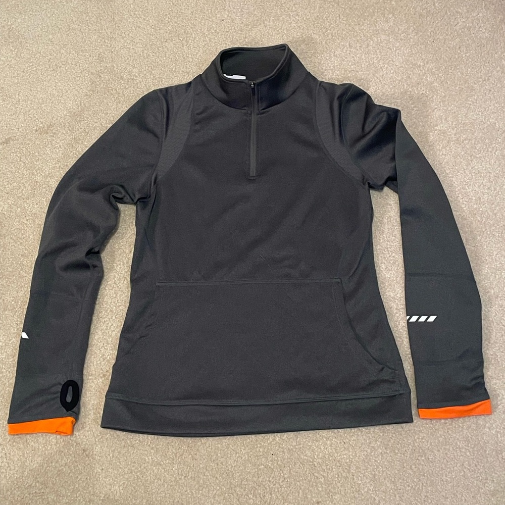 Orangetheory Charcoal and Orange Women's 1/4 Zip Jacket